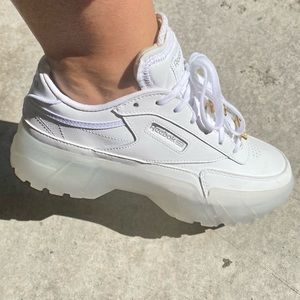 COPY - Reebok Club C Cardi B White gold platform sneaker (Women)